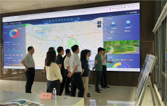 李建中一行调研尊龙中国官方网站十五里河流域治理项目